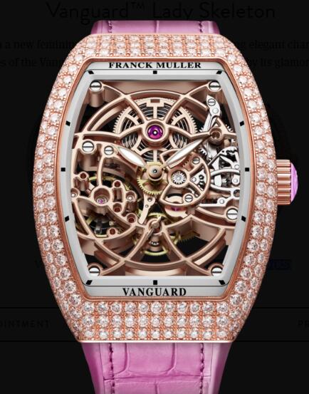 Buy Franck Muller Vanguard Lady Skeleton Replica Watch for sale Cheap Price V 32 S6 SQT D (RS)